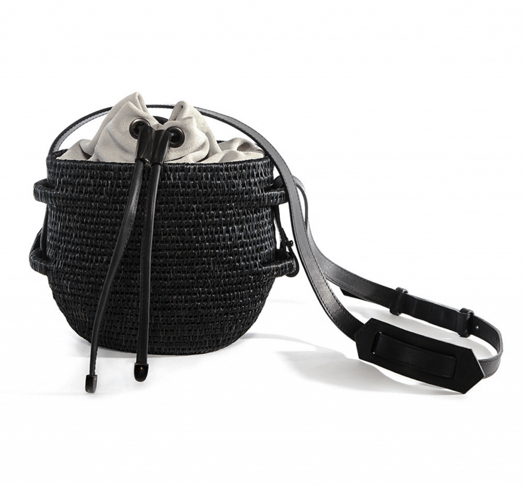 Thembi Bucket Bag in Black & Grey
